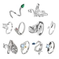 thumbnail image 1 of SIEYIO 10pcs Crochet Rings for Knitting Hobbyists Adjustable Thumb Rings Yarns Rings, 1 of 21