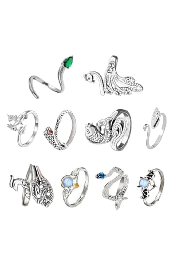 10pcs Crochet Rings for Knitting Hobbyists Adjustable Thumb Rings Yarns Rings
