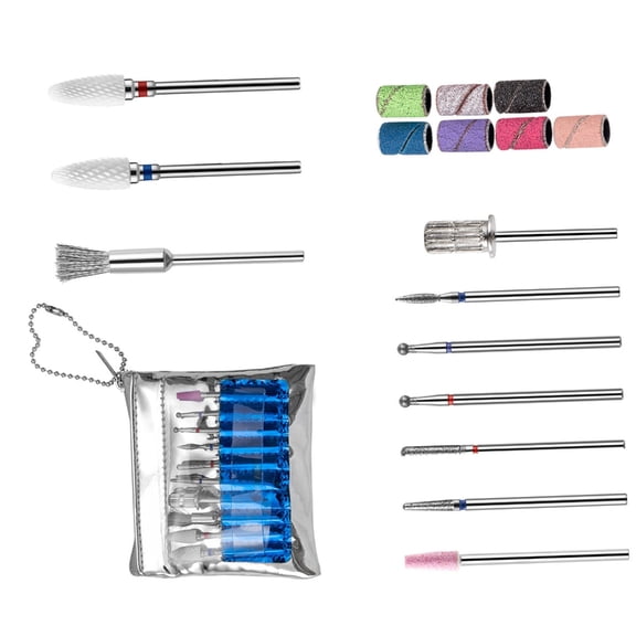 SIEYIO 10pcs Nail Art Tool Carbide Remover Bits Sanding Bands Nail Drill Bits for Salon