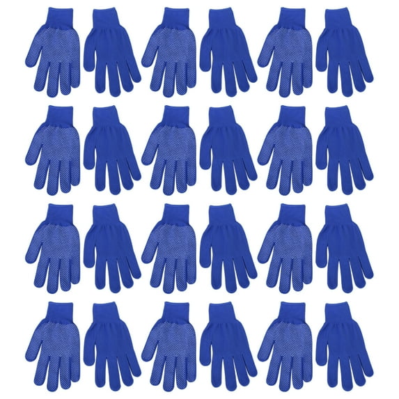 SIEYIO 12 Pair Nylon Work Gloves Reusable Dotted Working Safety Gloves with Grip Dots