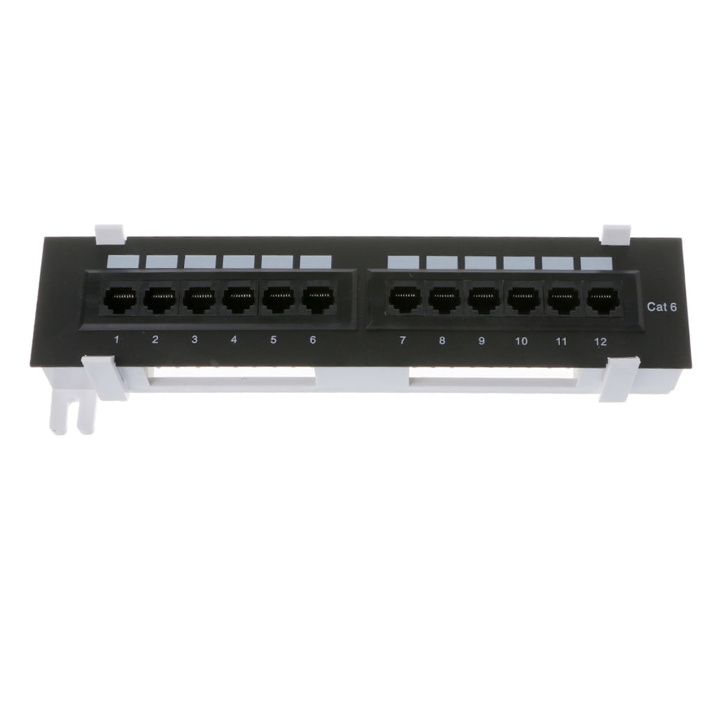 SIEYIO 12 Ports Networking Patch Panel Kit Wall-Mount and Rack Mount ...