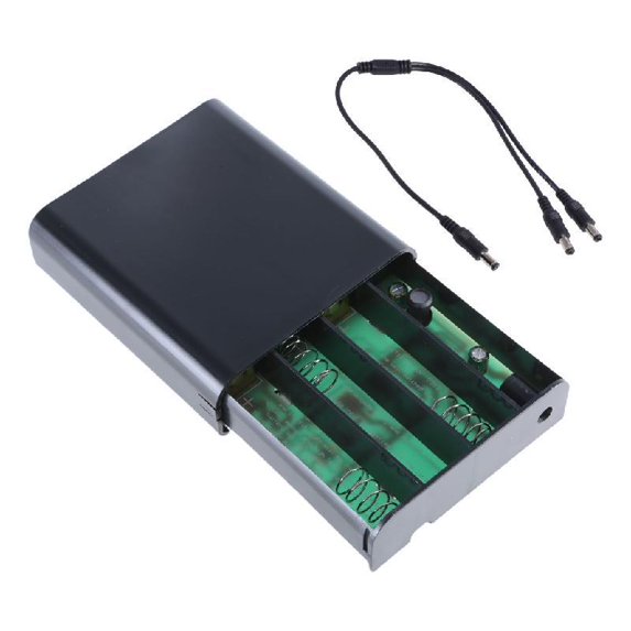 SIEYIO 18650 Battery Power Box with 5.5x2.1mm Cable 5V 9V 12V UPS Power Supply Box