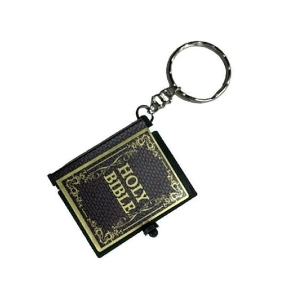 SIEYIO 1PC Bible Keychain English Religious Paper Spiritual Keyring