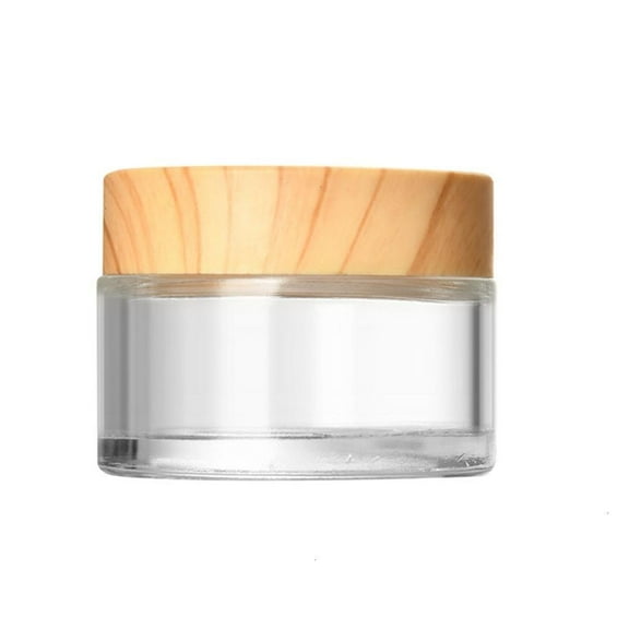 SIEYIO 1PC Empty Clear Glass Pot Travel Jars with Lids Round Cosmetic Sample Containers