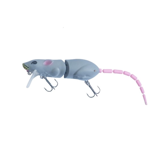 SIEYIO 1Pc Mouse Minnow Floating Bionics Mouse 2 Sections Jointed Artificial Baits Wobbler Hard Baits Fishing Tackle Easy to Use