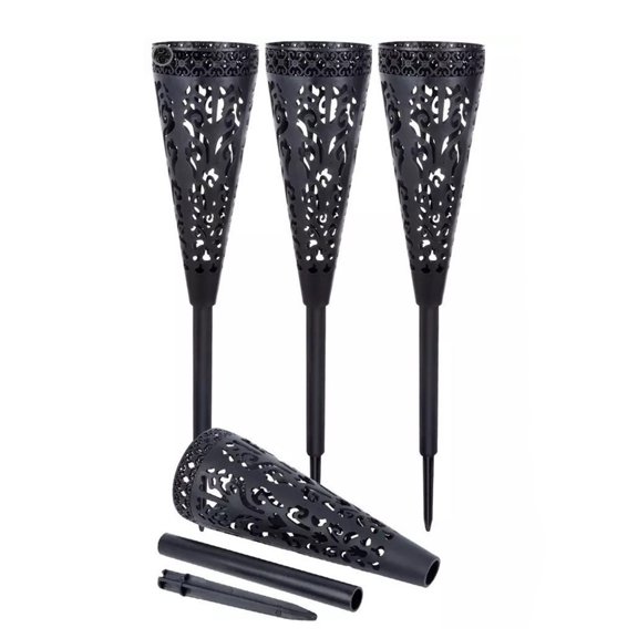 SIEYIO 2/4Pcs Memorial Flower Vase Plastic Cemetery Vase with Spikes Cemetery Decors