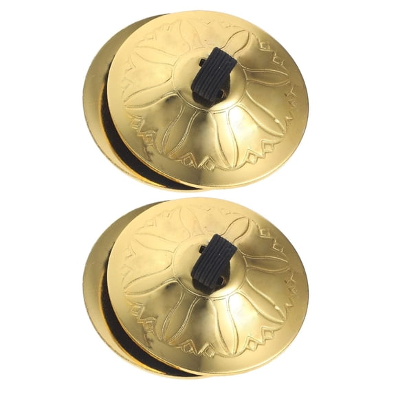SIEYIO 2 Pair Metal Belly Iron Dance Finger Coppers Dancing Music Equipment Accessory Percussion Musical Instrument Set