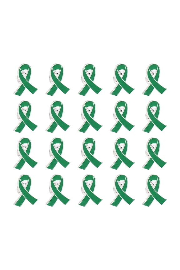 20Pcs/Pack Advocacy Brooches Pin Ergonomic Ribbon Design Volunteer Recognition