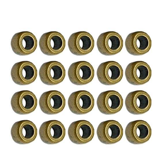 SIEYIO 20pcs Round/Square Brass End Strain Isolate Beads for Paracord Jewelry Making