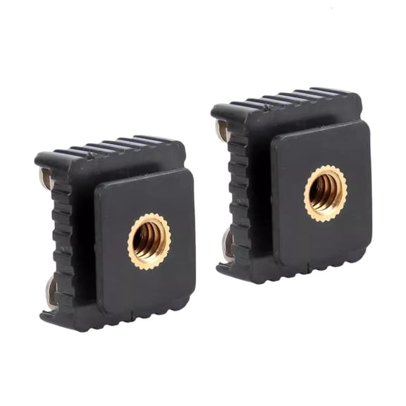 SIEYIO 2Pcs External Flash Holder Flash Cold Hot Shoe Bracket Mount Adapter 1/4inch