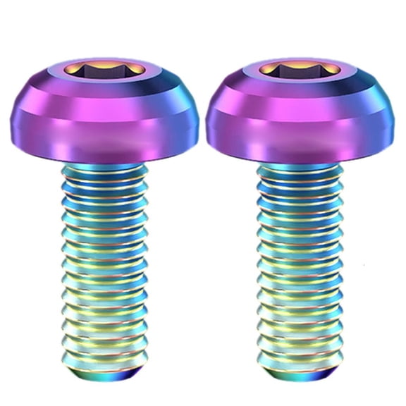 SIEYIO 2Pcs M5x12mm Water Bottle Cage Screw Bolts Titaniums Alloys Hexagon Bolts Screw