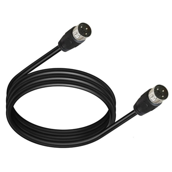 SIEYIO 3 Pin DIN Male to Male Adapter Extension Cord Wire for Cosmetic Instrument Black