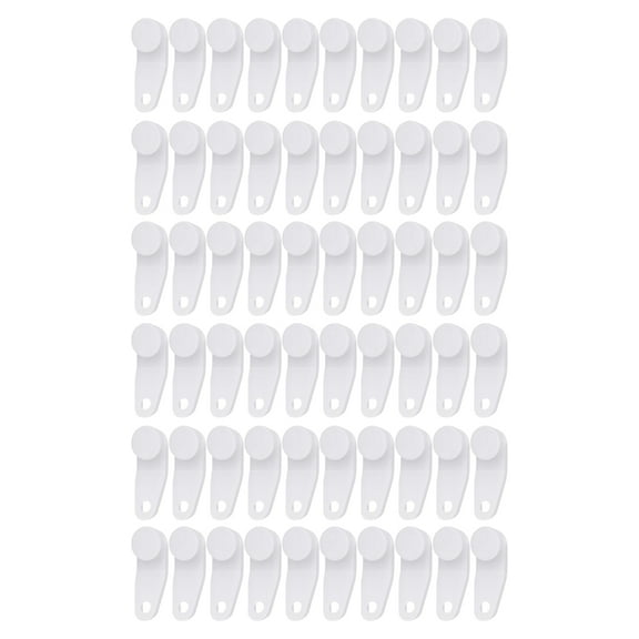 SIEYIO 30/60Pcs White Curtain Track Gliders Hooks for Easy Sliding Shower Curtain Track