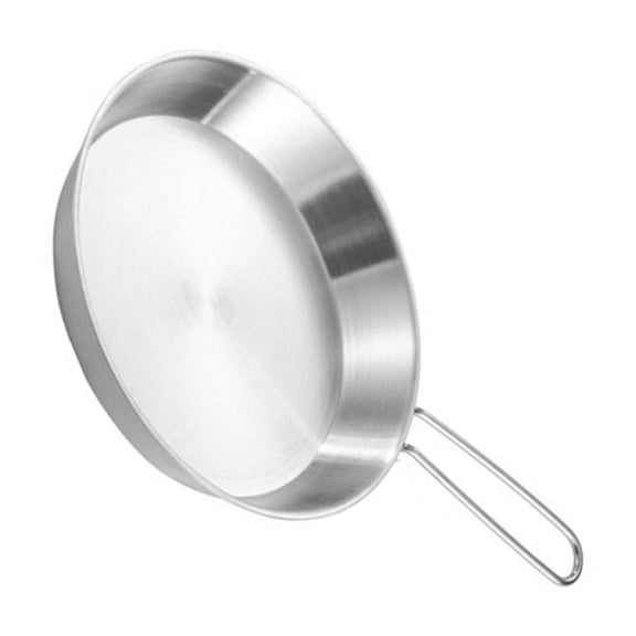 SIEYIO 304 Stainless Steel Folding Skillets Portable Nonstick Frying Pans with Removable Handle Practical Kitchen Cookware