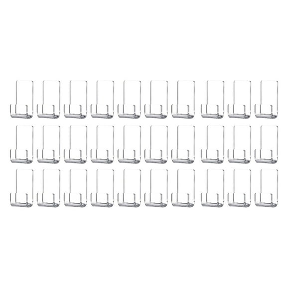 SIEYIO 30Pcs Clear Acrylic Record Display Holders Wall Mount Hangers Clear Album Covers Racks Floating Shelves for Home Decors