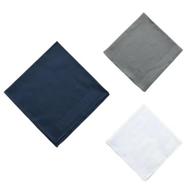 SIEYIO 3PCS Plain Handkerchief for Women Men HighAbsorbent Sweat Towel Pocket Square