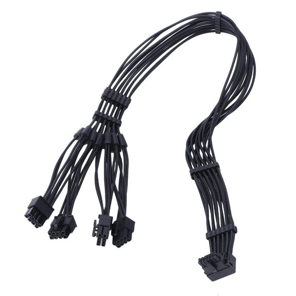 SIEYIO 3x 4x 8Pin Male to 12VHPWR PCIE5.0 16Pin ATX3.0 Modular Cable for RTX40 Series Graphics Cards Reliable Connection Cord