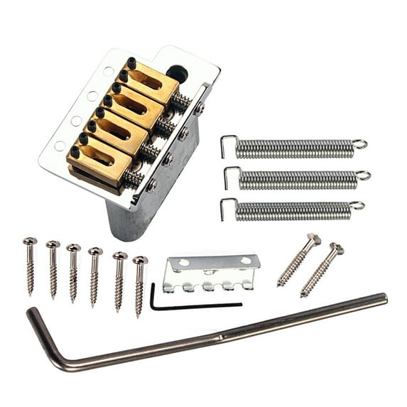 SIEYIO 4 String Cigar Box Guitar Tremolo Bridge kit Electric Guitar Tremolo Bridge Replacement for Four-Stringed Instruments