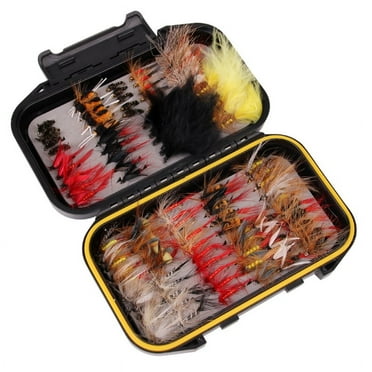 SIEYIO 40/72/100/120Pcs Fly Fishing Flies Kit for w/ Box for Bass Salmon Trout Fishing