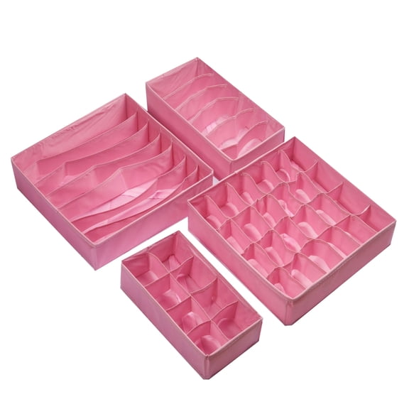 SIEYIO 4pcs/set Drawer Storage Organizer for Underwear Socks Tie Wardrobe Clothes Box