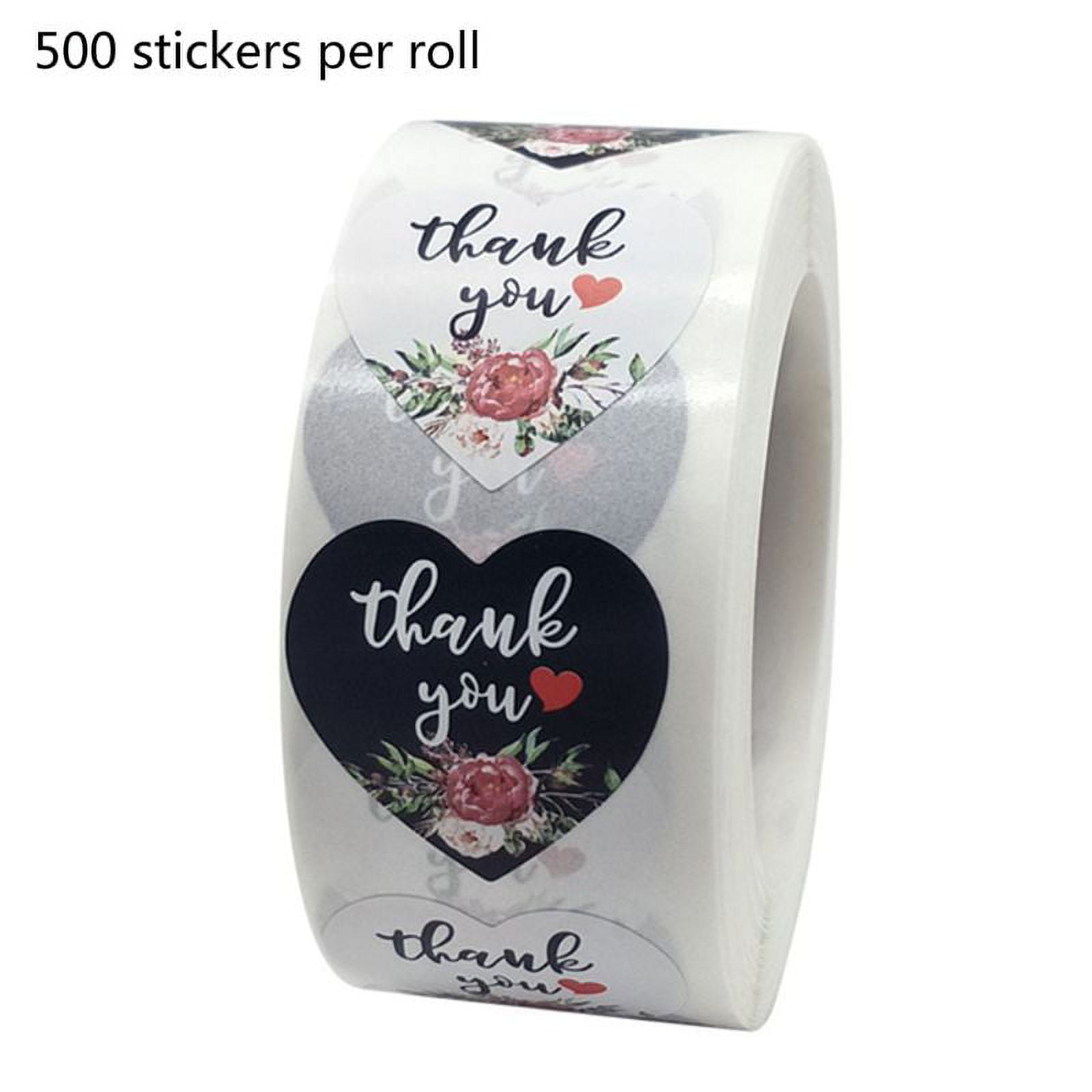 SIEYIO 500pcs Heart Thank You Stickers Gold Foil Seal Label ...