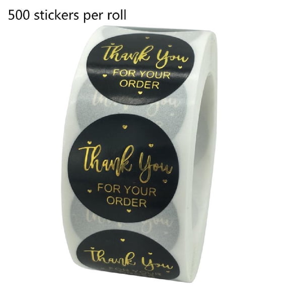 SIEYIO 500pcs Thank You for Your Order Stickers Gold Foil Seal Label for Baking Bags Wedding Decoration Stationery