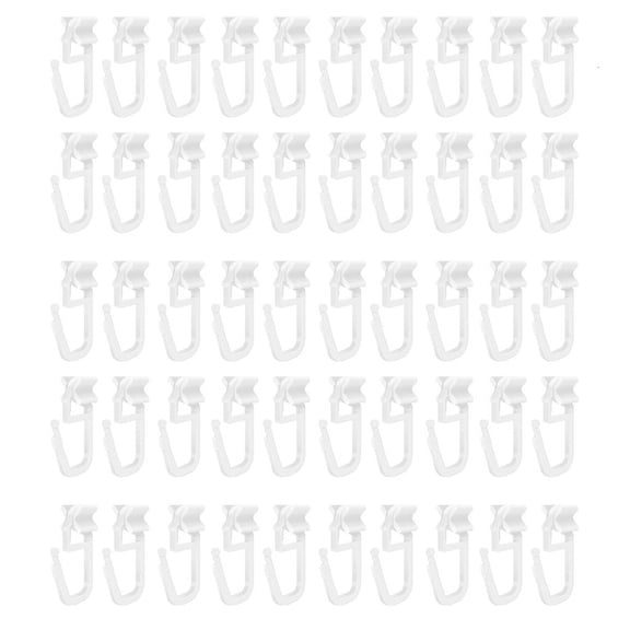 SIEYIO 50Pieces Curtain Gliders Window Treatments Accessories For Living Room, Bedroom, And Office Use