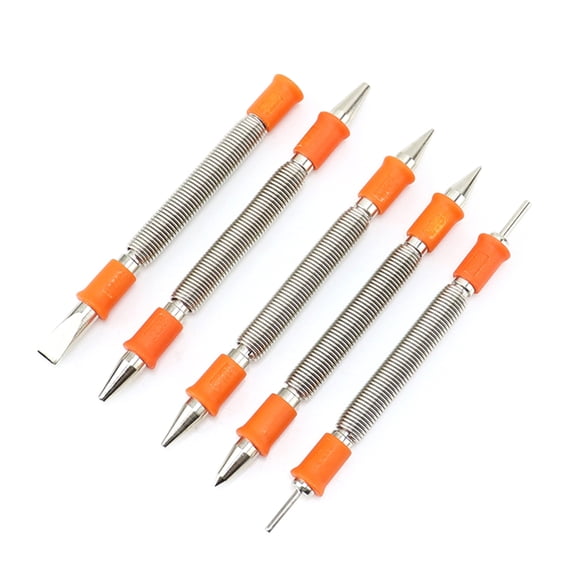 SIEYIO 5Piece Double Head Nail Setter Hinge Pin Punch Set Hammerless Spring Nail Set Striking Force Door Pin Removal Tool