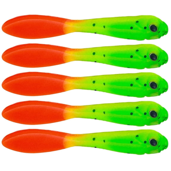 SIEYIO 5pcs Swimbait Wobbler Lures Fishing Lures Double Color Artificial Baits Soft
