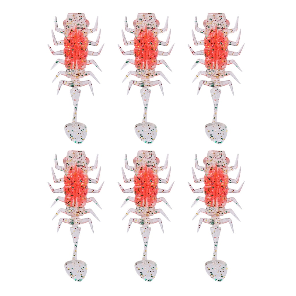 SIEYIO 6Pcs Floatings Artificial Lure with Lasers Sequins Paddle Tail ...
