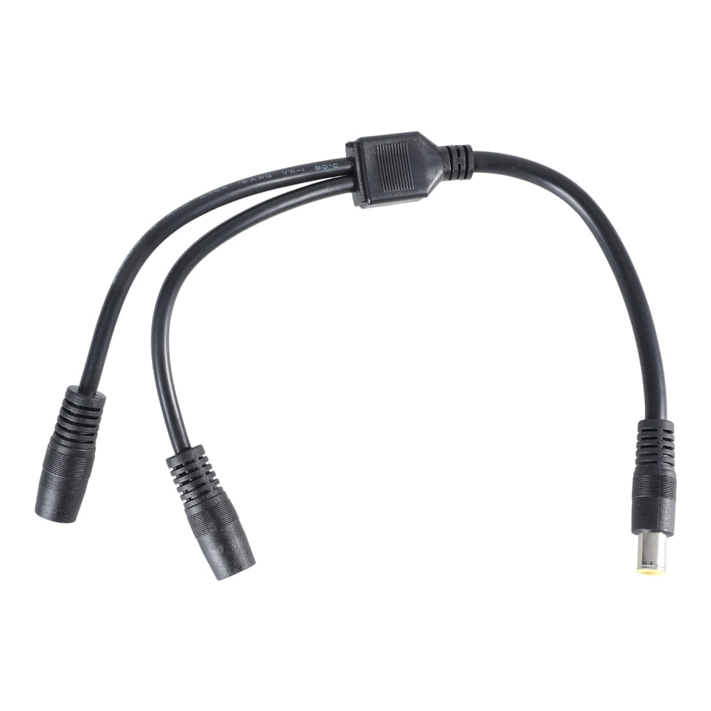 SIEYIO 7.9x0.9mm Solar Panel Connector Charging Cable DC7909 7955 Power Cord 1 Male to 2 Female Extension Cord Wire Black
