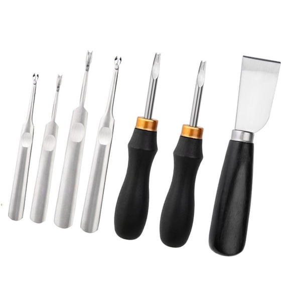 SIEYIO 7Pcs Edging Beveler Tool Metal Handle Skiver Tool Cutter