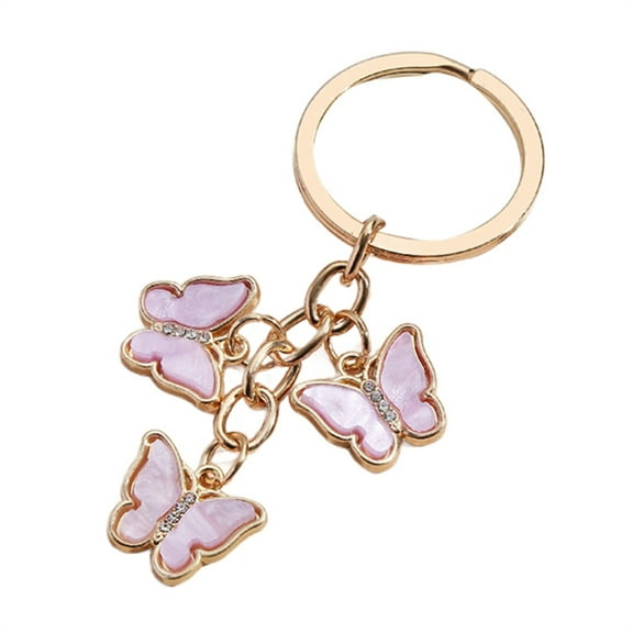 SIEYIO Acrylic Butterfly Bag Keyring Hanging Ornament Butterfly Keychain-Charms for Bag