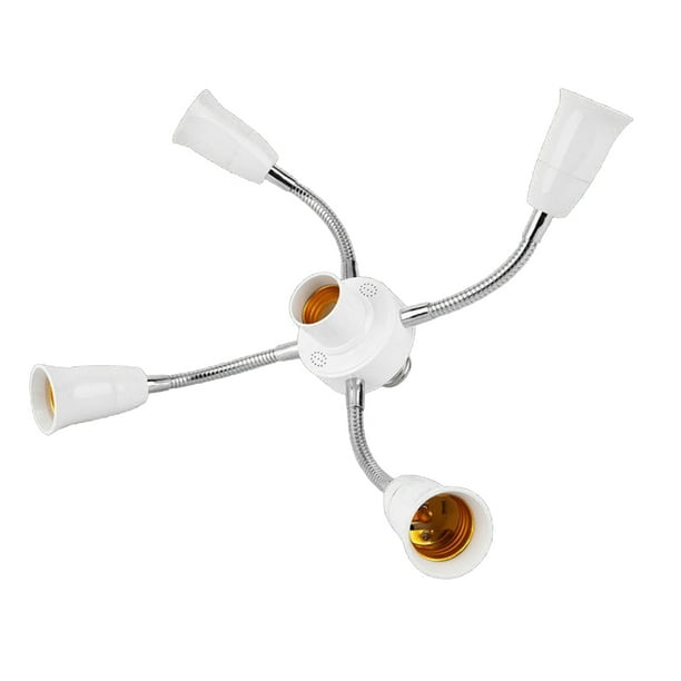 SIEYIO Adjustable E27 Base Light Socket Splitter Gooseneck LED Bulbs Holder Converter