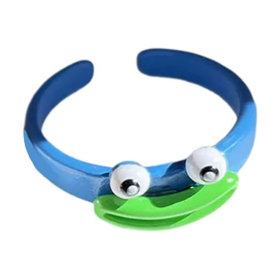 SIEYIO Adjustable Size Rings Ugly Doll Style Rings Cute Cartoon Character Women Jewelry