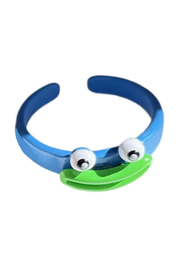 Adjustable Size Rings Ugly Doll Style Rings Cute Cartoon Character Women Jewelry