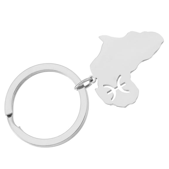 SIEYIO African Berber Keychain Portable Titanium Steel Keyring Maps Pendant Key Rings