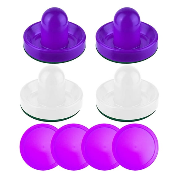SIEYIO Air Hockey Pusher, Plastic Lightly weight Air Hockey Goalies Ice Pusher Pucks Tables Game Handle Goalies Set