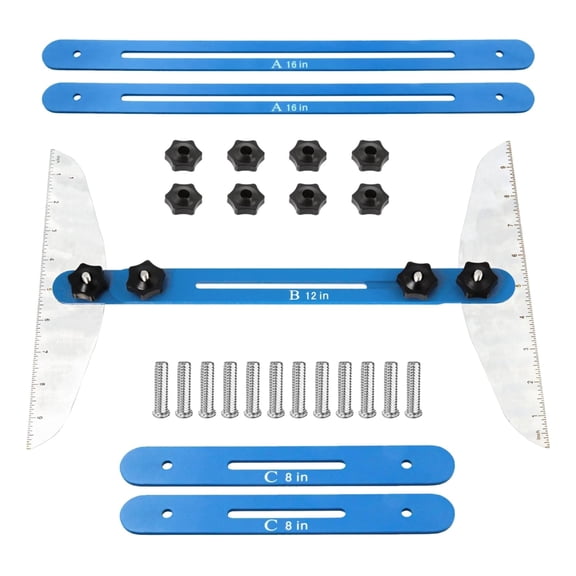 SIEYIO Alloy Stair Tread Measuring Tool for Risers Partition Drywall Stair Tread