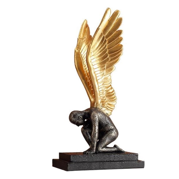 SIEYIO Angel Figurine for Creative Angel Wing Statue for Collectible Home Resin Crafts