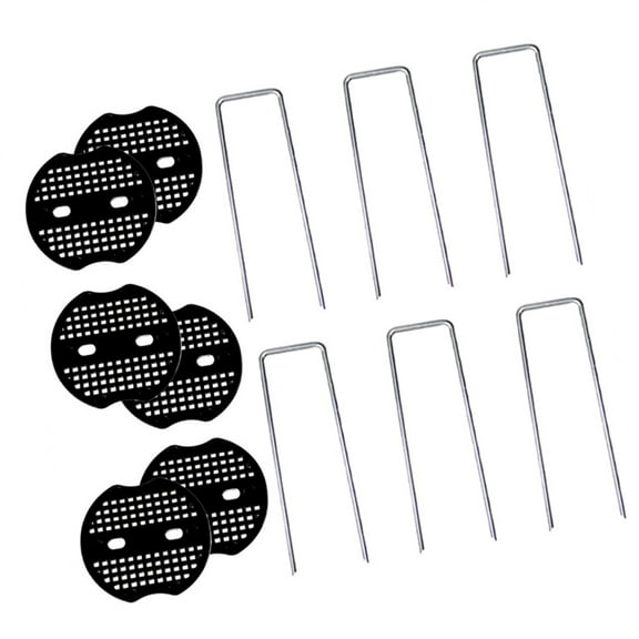 SIEYIO Anti Rust Ground Anchors Pegs U Shape Tent Pegs Camping Tarpaulin Hook for Securing Garden Fabrics and Tent Stability