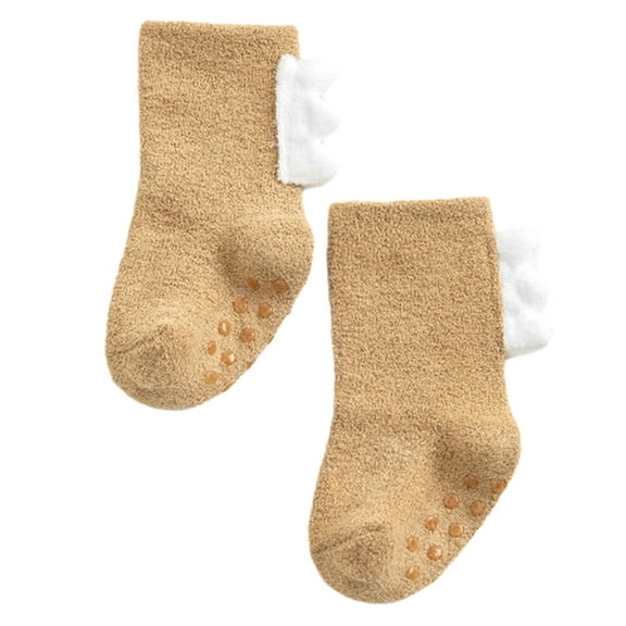 SIEYIO Anti Skid Plush Socks for Kids Cute Dinosaur Pattern Non Slip Floor Socks Soft