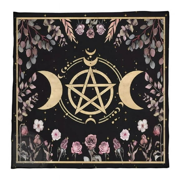 SIEYIO Astrology Tarots Table Altar Cloth Metaphysical Board Game Mat Pendulum Divinations Altar Tablecloth Board Game Card Pad