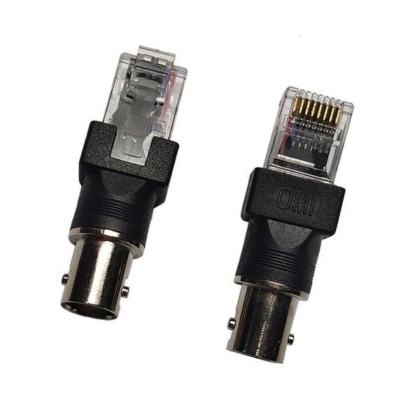 SIEYIO BNC Female to RJ45 Male Coaxial Coax Barrels Coupler Adapter Connectors for Electrical Line Testing Equipment