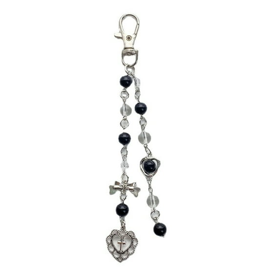 SIEYIO Beaded Faith Keychain Personalized Cross Religious Gift Christian Gift Blessed