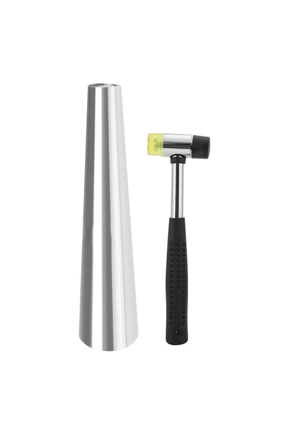 SIEYIO Bracelet Mandrel Bangle Sizer Shaping Rod Two Way Rubber Hammer DIY Jewelry Making Tool for Rings Bangles Repair