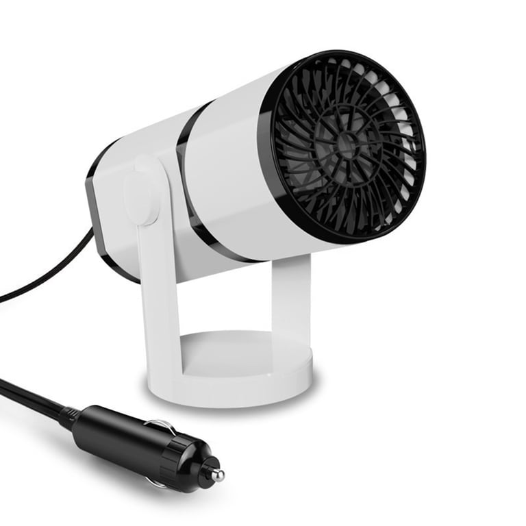 car fan with cigarette lighter plug SIEYIO Car Heater 12V 150W 2 in 1 Dashboard Fan wit Heating Cooling  Function Plug in Cigarette Lighter 360° Rotary Defroster