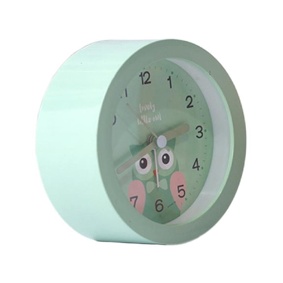 SIEYIO Cartoon Alarm Clock for Kids, Gentle Wakes up Tone, NoTicking, with NightLight Battery Powered (not Included)