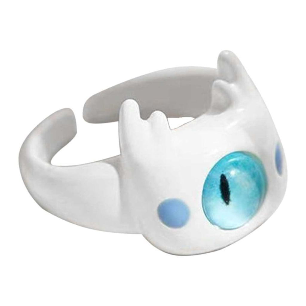 SIEYIO Cat Ring Big Eyes Cartoon Cute Girlfriends Couple Open Ring Gift ...