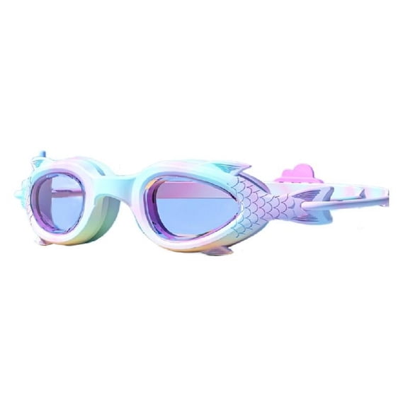 SIEYIO Child Swim Goggles Swim Caps Set, Kid Swimming Goggles Swim Caps for Boy Girl